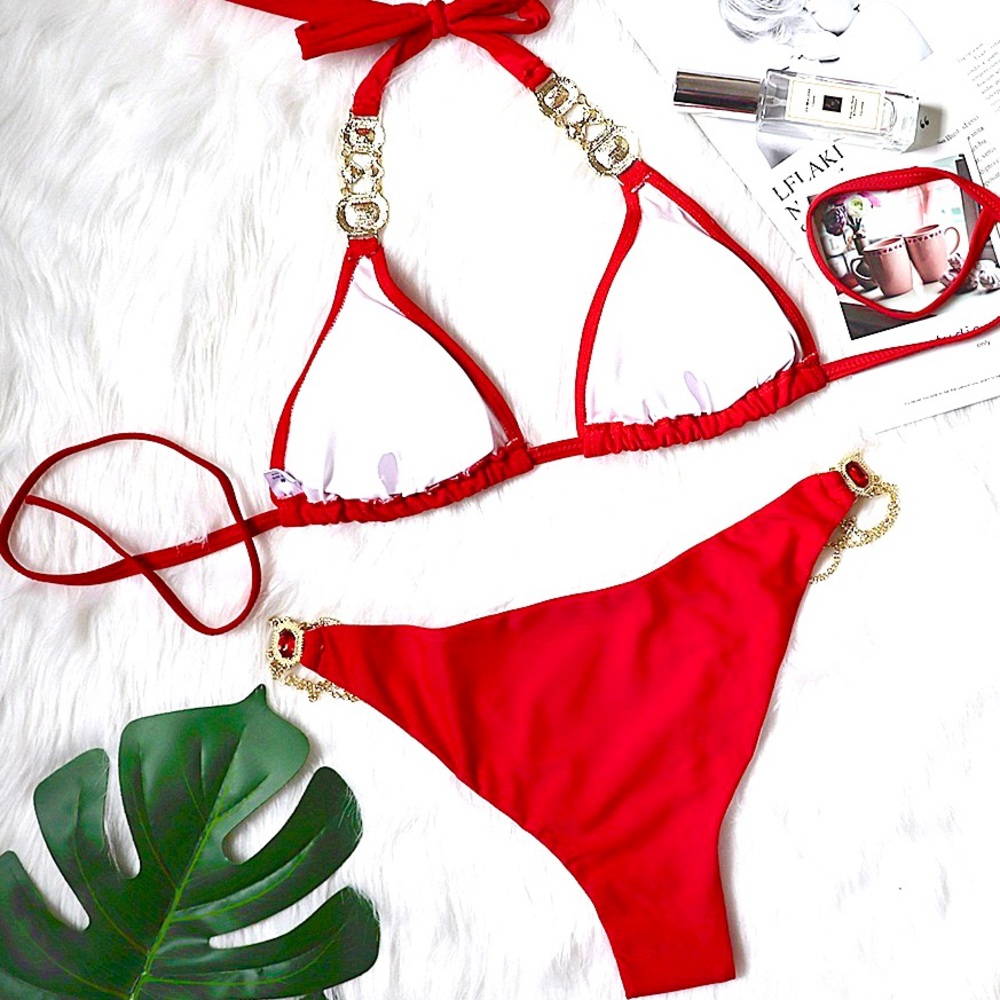 💋my princess cute red rhinestone swimsuit💋 - Picture 3 of 5